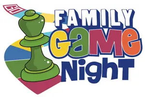 Family Games Night – Last Sunday of Month 6pm 1
